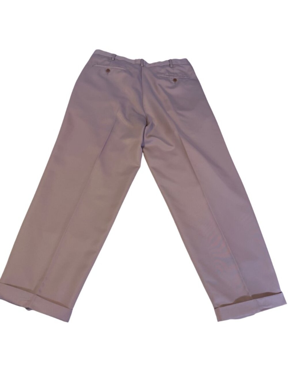 Savane Comfort Plus Mens Pleated Dress Pants 34W X 29L Stone Beige Polyester Coo - Picture 4 of 8